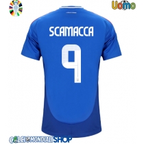 Maglie da calcio Italia Gianluca Scamacca #9 Prima Maglia Europei 2024 Manica Corta